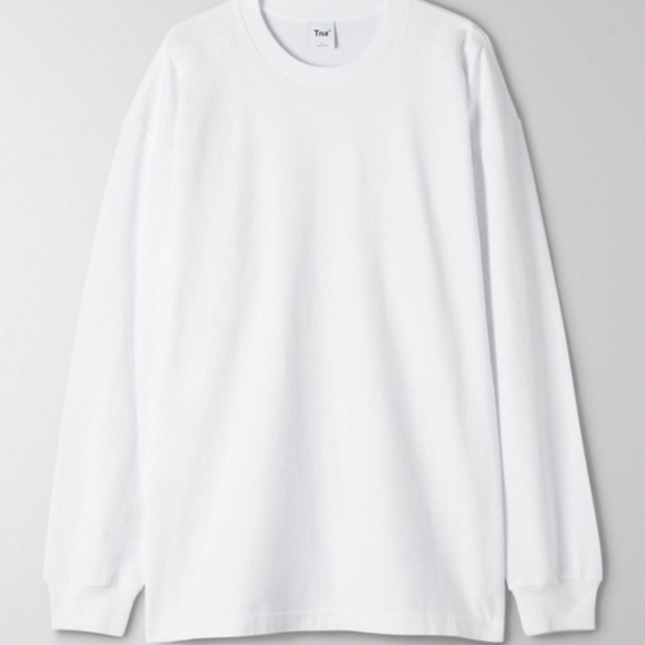 TNA Tops - Aritzia Tna⎜BOYFRIEND LONGSLEEVE⎜WHITE